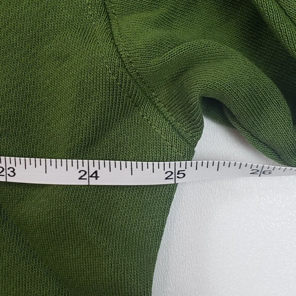 We Wore What Crewneck Sweatshirt Womens Small Colorblocked Hunter Green & Navy - Picture 7 of 16